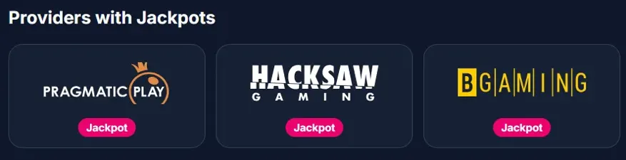 Dostawcy z jackpotami w Lukkly: Pragmatic Play, Hacksaw i BGaming